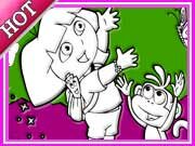 Dora colouring game