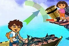 Dora and Diego Fishing
