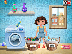 Dora Washing Clothes Game