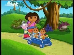 Dora with little twins game